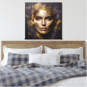 美しい顔- AIルール キャンバスプリント (インサイチュ (寝室))