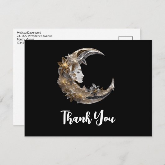 美しい顔in the moonありがとう ポストカード (正面/裏面)
