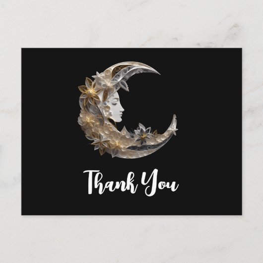 美しい顔in the moonありがとう ポストカード (正面)