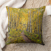 美しい風光明媚な秋のトレイルの《植物》アスペンツリーグローブ クッション (ブランケット)