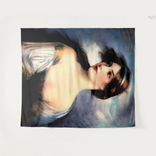 美しい風吹ビクトリアン女 タペストリー (正面(横))