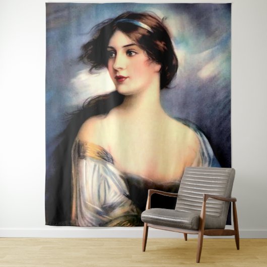 美しい風吹ビクトリアン女 タペストリー (インサイチュ)