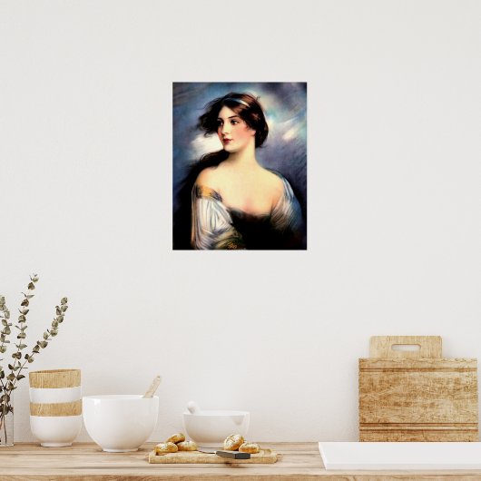 美しい風吹ビクトリアン女 ポスター (キッチン)