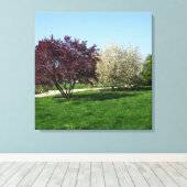 美しい風景と木 キャンバスプリント (インサイチュ (ウッドフロア))