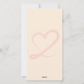 美しい風景のバレンタイン女性ハグハートカード シーズンカード (裏面)