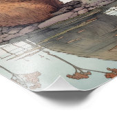 美しい風景の中のキャピバラ フォトプリント            (角)