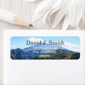 美しい風景の写真住所 シール。 ラベル (インサイチュ)