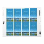 美しい風景の写真結婚のワインラベル ラベル (フルシート)