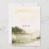 美しい風景の水の色結婚式招待状 招待状 (裏面)