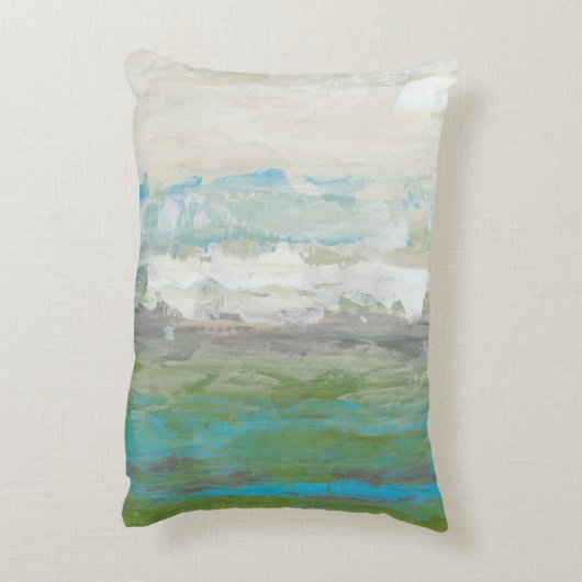 美しい風景を見下ろす白い雲 アクセントクッション (裏面(縦))