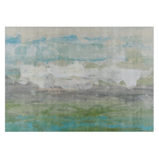 美しい風景を見下ろす白い雲 カッティングボード (正面)