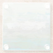 美しい風景を見下ろす白い雲 ガラスコースター (裏面)