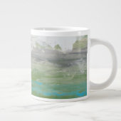美しい風景を見下ろす白い雲 ジャンボコーヒーマグカップ (右)