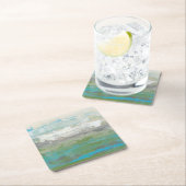 美しい風景を見下ろす白い雲 スクエアペーパーコースター (インサイチュ)