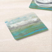 美しい風景を見下ろす白い雲 スクエアペーパーコースター (アングル)