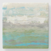 美しい風景を見下ろす白い雲 ストーンコースター (正面)