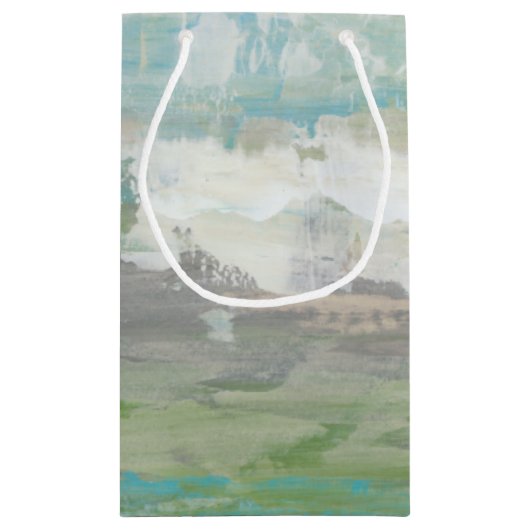 美しい風景を見下ろす白い雲 スモールペーパーバッグ (裏面)