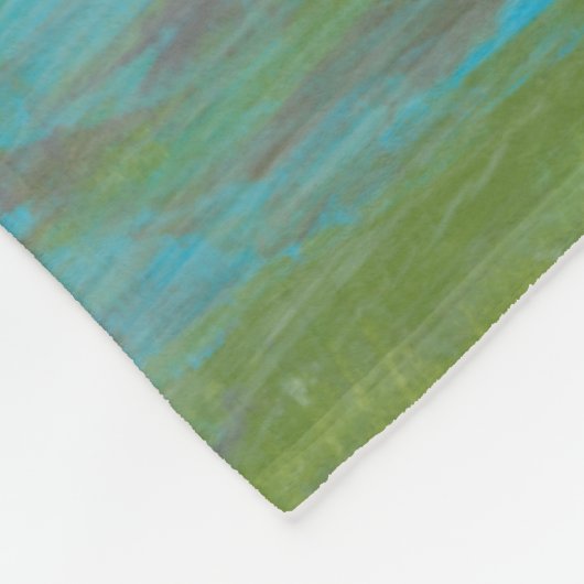 美しい風景を見下ろす白い雲 フリースブランケット (角)