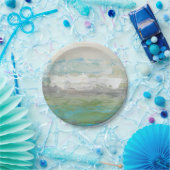 美しい風景を見下ろす白い雲 ペーパープレート (パーティー)