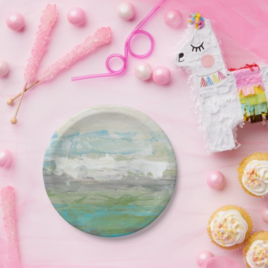 美しい風景を見下ろす白い雲 ペーパープレート (パーティー)