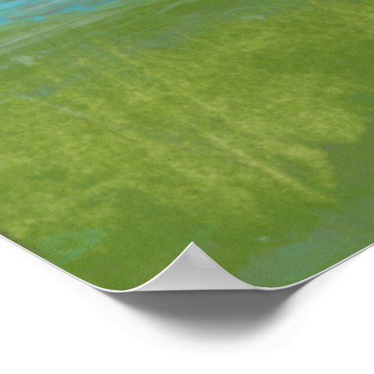 美しい風景を見下ろす白い雲 ポスター (角)