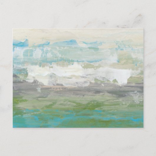 美しい風景を見下ろす白い雲 ポストカード (正面)