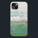 美しい風景を見下ろす白い雲 iPhone 13ケース<br><div class="desc">ジェニファー絵を描ゴルバーガーこの美しい景観作品。白い雲が豪華な緑の草に囲まれた素晴らしい青い湖を見下ろしている。色は鮮やかで詳細は無垢。今すぐプリントを購入!</div>