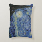 美しい風景ブルーナイトスカイゴールデンスターズ アクセントクッション (裏面(縦))