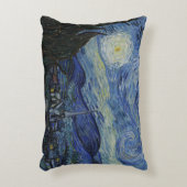 美しい風景ブルーナイトスカイゴールデンスターズ アクセントクッション (正面(垂直))