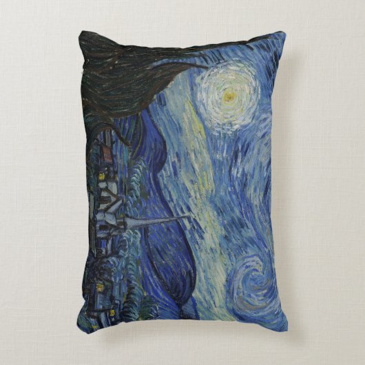 美しい風景ブルーナイトスカイゴールデンスターズ アクセントクッション (正面(垂直))