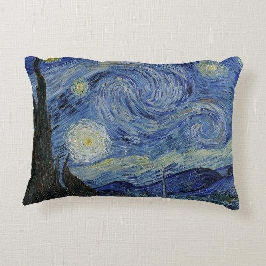 美しい風景ブルーナイトスカイゴールデンスターズ アクセントクッション (裏面)