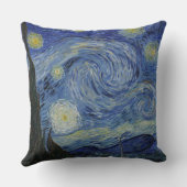 美しい風景ブルーナイトスカイゴールデンスターズ クッション (裏面)