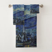 美しい風景ブルーナイトスカイゴールデンスターズ バスタオルセット (インサイチュ)
