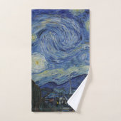 美しい風景ブルーナイトスカイゴールデンスターズ バスタオルセット (ハンドタオル)