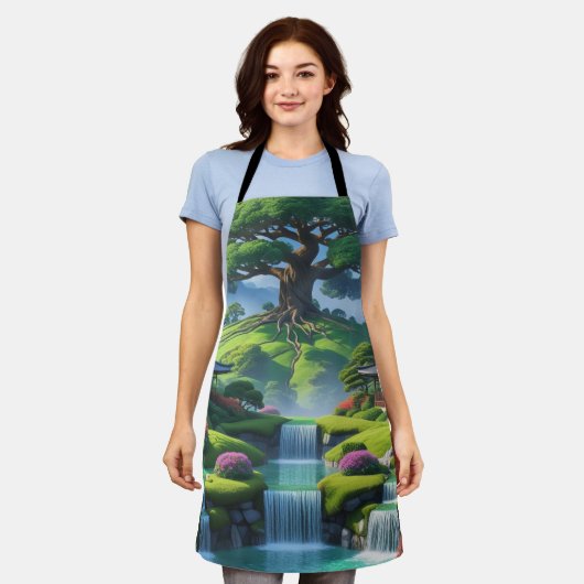 美しい風景 エプロン (着用した状態)