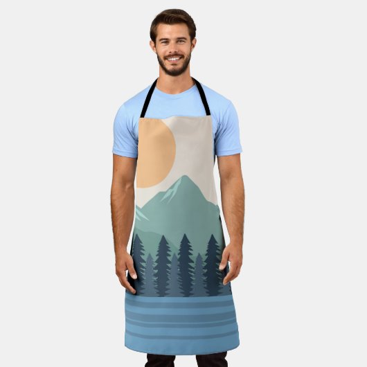 美しい風景 エプロン (着用した状態)