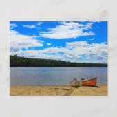 美しい風景 – カヌーと湖 ポストカード (正面)