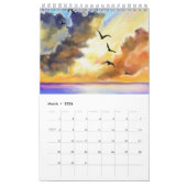 美しい風景 – 水絵を描色の芸術 カレンダー (3月 2026)