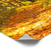 美しい風景 – 秋の森の中の道 ポスター (角)