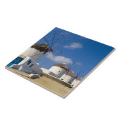 美しい風車はミコノス島に面している。 タイル (側面)