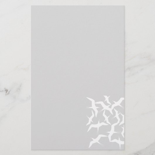 美しい飛んでいる鳥のパターン製品 便箋 (正面)