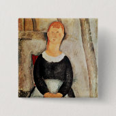 美しい食料商人 缶バッジ (正面)