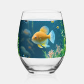 美しい飲料水ガラス ステムなしワイングラス (裏面)