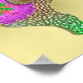 美しい飾インディアン象写真 ポスター (角)