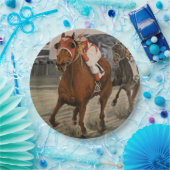 美しい馬がクラシックレースでオーナーを喜ばせる ペーパープレート (パーティー)