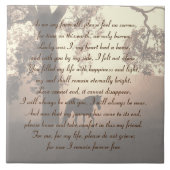 美しい馬とオークの木のメモリアル タイル (正面)