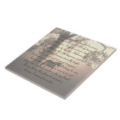 美しい馬とオークの木のメモリアル タイル (側面)