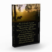 美しい馬とオークの木の記念碑 フォトブロック (左)