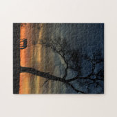 美しい馬とオークの木 ジグソーパズル (横)