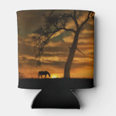 美しい馬と木の居心地の良いカップ 缶クーラー (裏面)